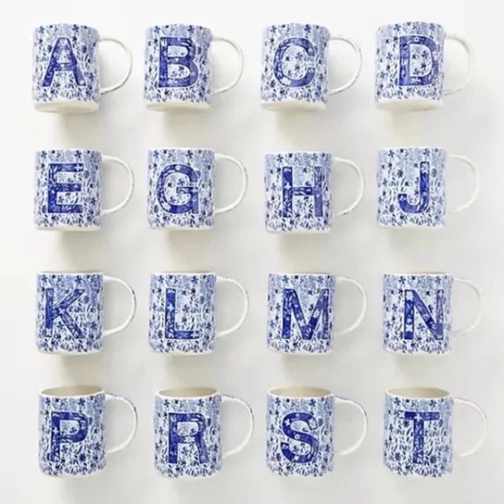 Anthropologie Folksong Monogram Mug  I